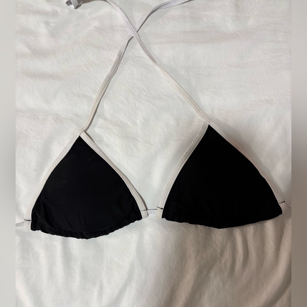 Black & White Bikini Top